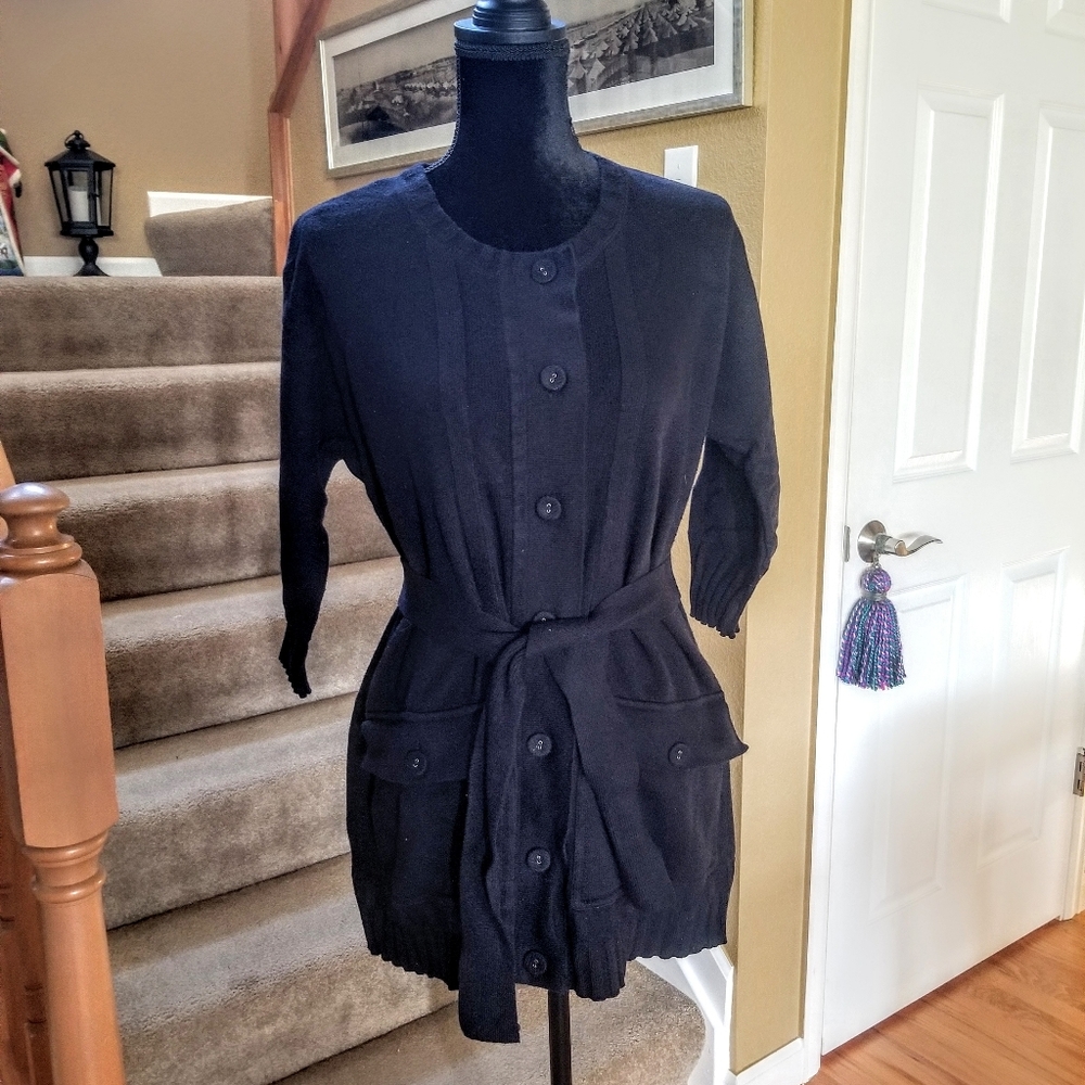 SOMA Belted button sweater!!! Size M
